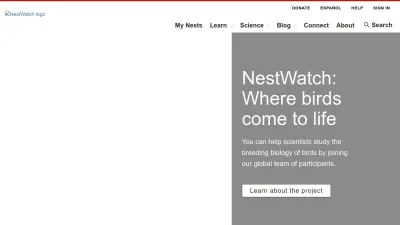 Screenshot preview of nestwatch.org