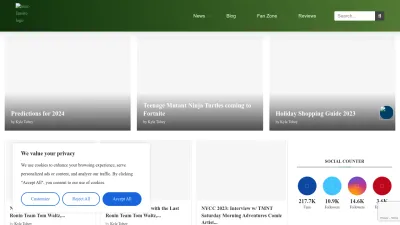 Screenshot preview of teenagemutantninjaturtles.com