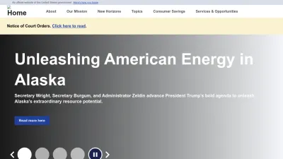 Screenshot preview of doe.gov