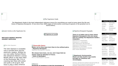 Screenshot preview of napoleonguide.com