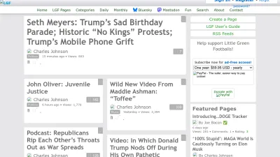Screenshot preview of littlegreenfootballs.com