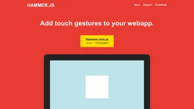 Screenshot preview of hammerjs.github.io