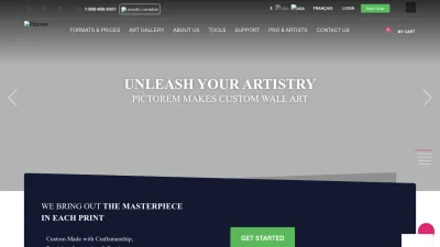 Screenshot preview of pictorem.com