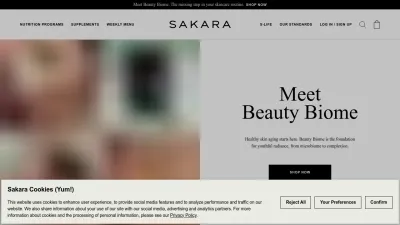 Screenshot preview of sakara.com