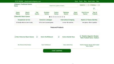 Screenshot preview of mastersofgames.com