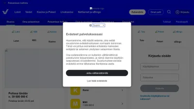Screenshot preview of veikkaus.fi