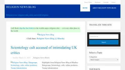Screenshot preview of religionnewsblog.com