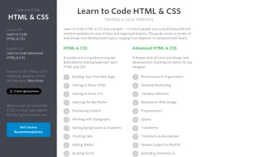 Screenshot preview of learn.shayhowe.com