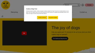 Screenshot preview of dogstrust.org.uk