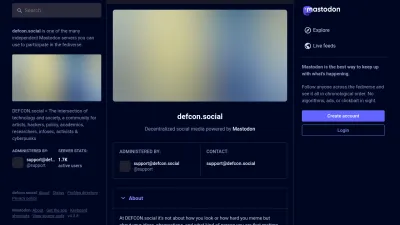 Screenshot preview of defcon.social