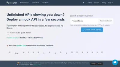 Screenshot preview of beeceptor.com