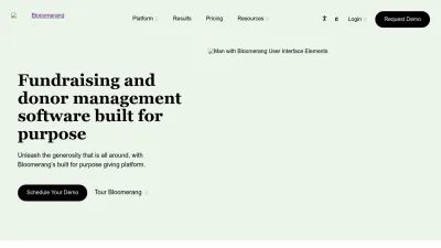 Screenshot preview of bloomerang.co