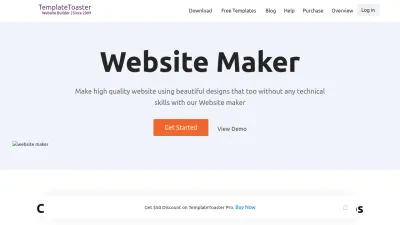 Screenshot preview of templatetoaster.com