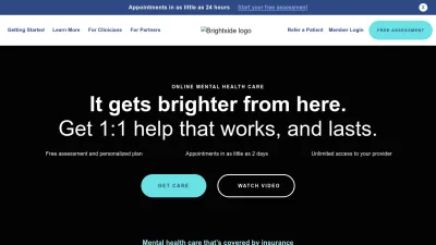 Screenshot preview of brightside.com