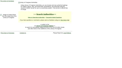 Screenshot preview of authorities.loc.gov