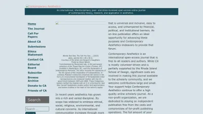 Screenshot preview of contempaesthetics.org