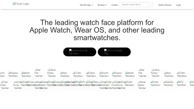Screenshot preview of facer.io