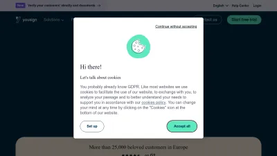 Screenshot preview of yousign.com