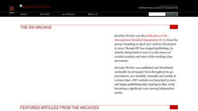 Screenshot preview of socialistworker.org