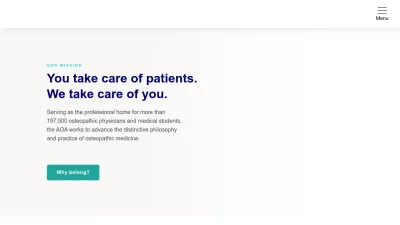 Screenshot preview of osteopathic.org