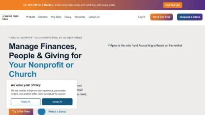 Screenshot preview of aplos.com
