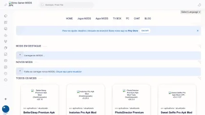 Screenshot preview of sinhogamer.com