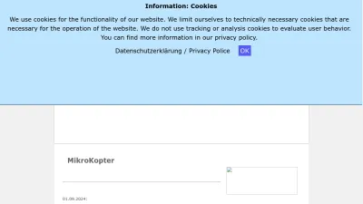 Screenshot preview of mikrokopter.de