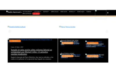 Screenshot preview of radionacional.co