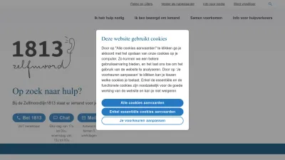 Screenshot preview of zelfmoord1813.be