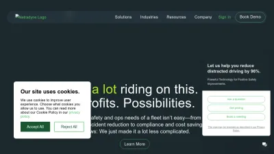 Screenshot preview of netradyne.com