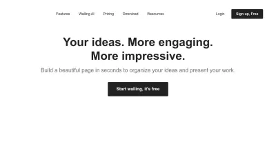 Screenshot preview of walling.app
