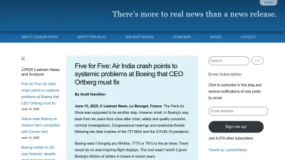 Screenshot preview of leehamnews.com