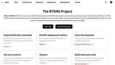 Screenshot preview of rtems.org