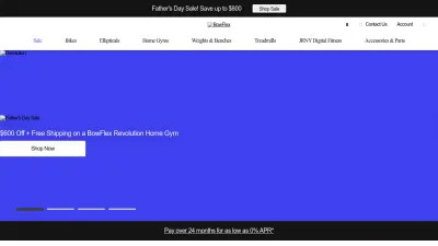 Screenshot preview of bowflex.com