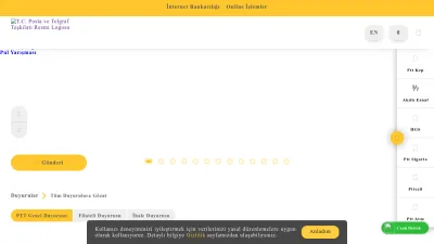 Screenshot preview of ptt.gov.tr
