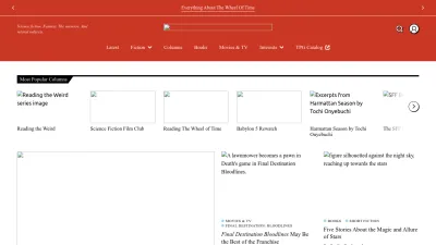 Screenshot of Reactormag.com