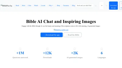 Screenshot preview of biblepics.co