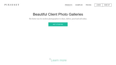 Screenshot preview of pixieset.com