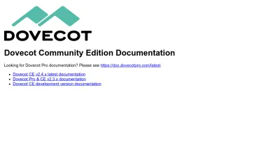 Screenshot preview of doc.dovecot.org