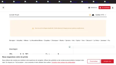 Screenshot preview of lenouvelliste.ca