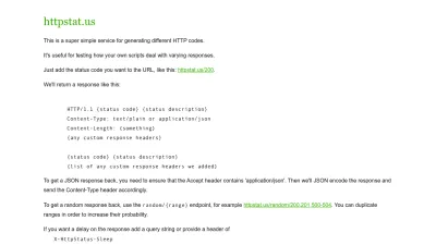 Screenshot preview of httpstat.us