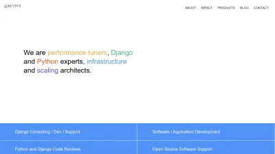 Screenshot preview of revsys.com