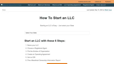 Screenshot preview of howtostartanllc.com