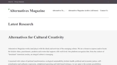 Screenshot preview of alternativesmagazine.com
