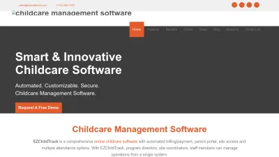 Screenshot preview of ezchildtrack.com