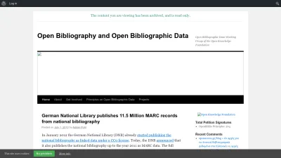 Screenshot preview of openbiblio.net