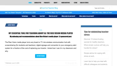 Screenshot preview of coolcatteacher.com