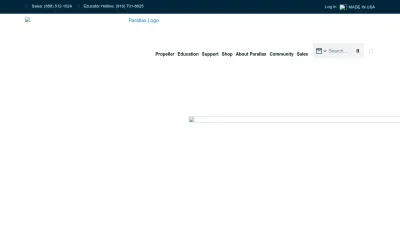 Screenshot preview of parallax.com
