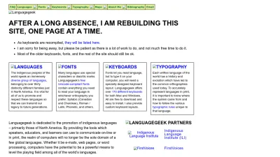 Screenshot preview of languagegeek.com