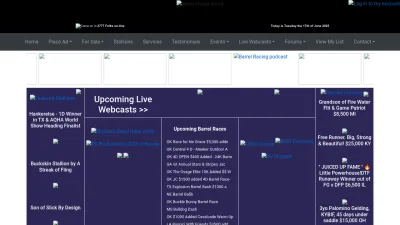 Screenshot preview of barrelhorseworld.com